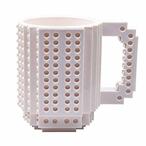 Image of Creative DIY Build-on Brick Mug Lego Style Puzzle Mugs, Building Blocks Coffee Mug