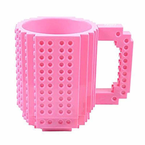 Image of Creative DIY Build-on Brick Mug Lego Style Puzzle Mugs, Building Blocks Coffee Mug