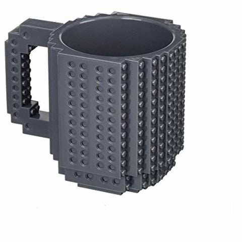 Image of Creative DIY Build-on Brick Mug Lego Style Puzzle Mugs, Building Blocks Coffee Mug