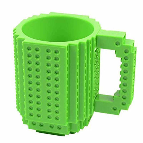 Image of Creative DIY Build-on Brick Mug Lego Style Puzzle Mugs, Building Blocks Coffee Mug