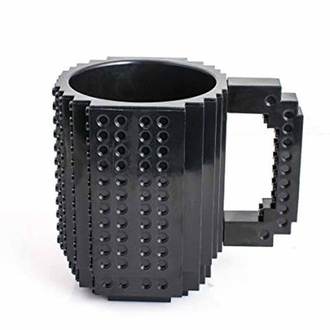 Image of Creative DIY Build-on Brick Mug Lego Style Puzzle Mugs, Building Blocks Coffee Mug